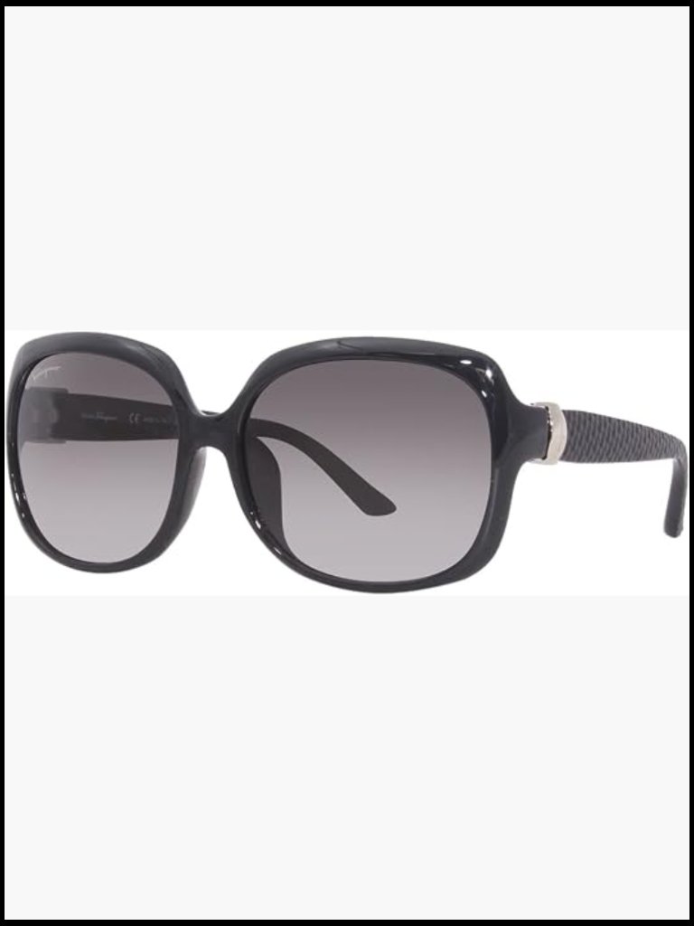 Square Full Rim Sunglasses With Grey Gradient Lens